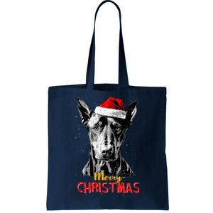 Doberman Santa Claus Hat Merry Christmas Dog Xmas Dogs Tote Bag