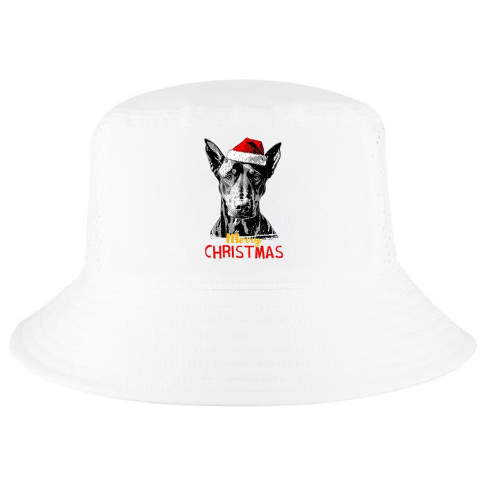 Doberman Santa Claus Hat Merry Christmas Dog Xmas Dogs Cool Comfort Performance Bucket Hat