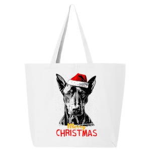 Doberman Santa Claus Hat Merry Christmas Dog Xmas Dogs 25L Jumbo Tote