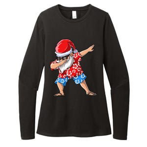 Dabbing Santa Christmas in July Hawaiian Xmas Dab Womens CVC Long Sleeve Shirt