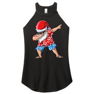 Dabbing Santa Christmas in July Hawaiian Xmas Dab Women's Perfect Tri Rocker Tank