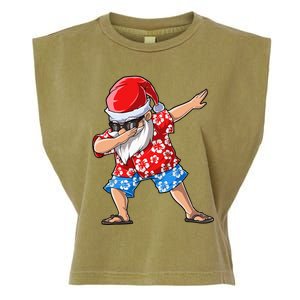 Dabbing Santa Christmas in July Hawaiian Xmas Dab Garment-Dyed Women's Muscle Tee