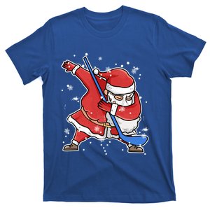 Dabbing Santa Christmas Ice Hockey Player Cool Xgiftmas Pajama Gift T-Shirt