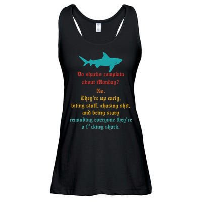 Do Sharks Complain About Monday No. TheyRe Up Early Gift Ladies Essential Flowy Tank