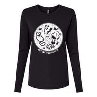 Distressed Science Cat Bacteria Microbiology Meowcrobiology Womens Cotton Relaxed Long Sleeve T-Shirt