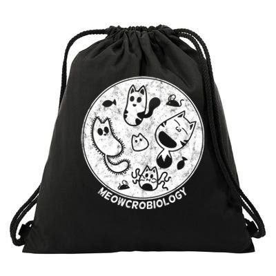 Distressed Science Cat Bacteria Microbiology Meowcrobiology Drawstring Bag