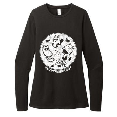 Distressed Science Cat Bacteria Microbiology Meowcrobiology Womens CVC Long Sleeve Shirt