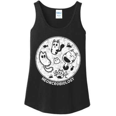 Distressed Science Cat Bacteria Microbiology Meowcrobiology Ladies Essential Tank