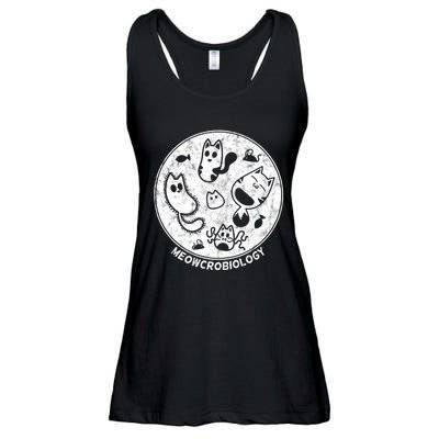 Distressed Science Cat Bacteria Microbiology Meowcrobiology Ladies Essential Flowy Tank