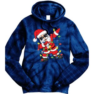 Dabbing Santa Claus Funny Christmas Tie Dye Hoodie