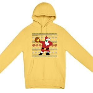 Dabbing Santa Christmas Softball Ugly Xmas Gift Premium Pullover Hoodie