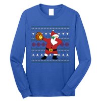 Dabbing Santa Christmas Softball Ugly Xmas Gift Long Sleeve Shirt