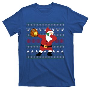 Dabbing Santa Christmas Softball Ugly Xmas Gift T-Shirt