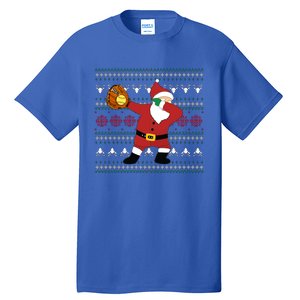 Dabbing Santa Christmas Softball Ugly Xmas Gift Tall T-Shirt