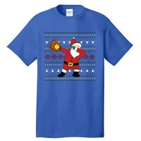 Dabbing Santa Christmas Softball Ugly Xmas Gift Tall T-Shirt