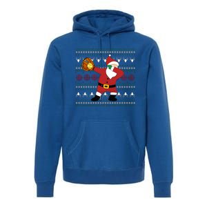 Dabbing Santa Christmas Softball Ugly Xmas Gift Premium Hoodie