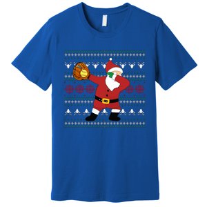 Dabbing Santa Christmas Softball Ugly Xmas Gift Premium T-Shirt