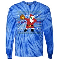 Dabbing Santa Christmas Softball Ugly Xmas Gift Tie-Dye Long Sleeve Shirt