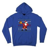 Dabbing Santa Christmas Softball Ugly Xmas Gift Tall Hoodie