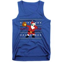 Dabbing Santa Christmas Softball Ugly Xmas Gift Tank Top