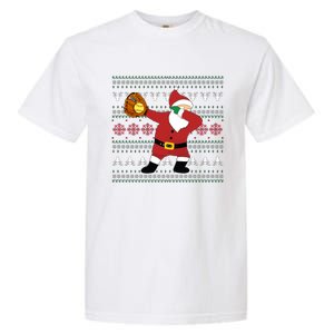 Dabbing Santa Christmas Softball Ugly Xmas Gift Garment-Dyed Heavyweight T-Shirt