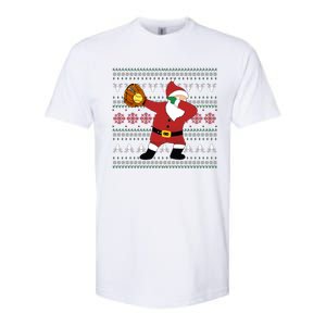 Dabbing Santa Christmas Softball Ugly Xmas Gift Softstyle CVC T-Shirt