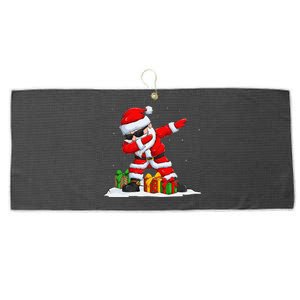 Dabbing Santa Claus Christmas Funny Funny Xmas Dab Dance Large Microfiber Waffle Golf Towel