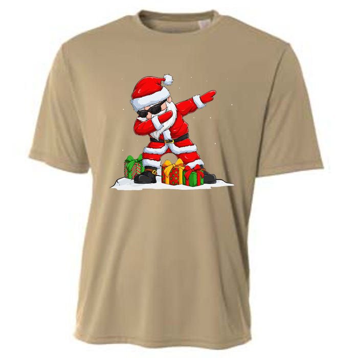 Dabbing Santa Claus Christmas Funny Funny Xmas Dab Dance Cooling Performance Crew T-Shirt