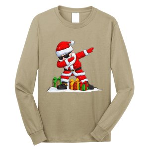 Dabbing Santa Claus Christmas Funny Funny Xmas Dab Dance Long Sleeve Shirt