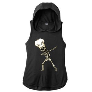 Dabbing Skeleton Chef Halloween Dabbing Scary Chef Gift Ladies PosiCharge Tri-Blend Wicking Draft Hoodie Tank