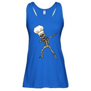 Dabbing Skeleton Chef Halloween Dabbing Scary Chef Gift Ladies Essential Flowy Tank