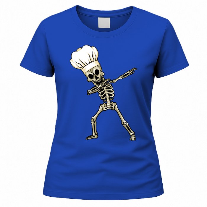 Dabbing Skeleton Chef Halloween Dabbing Scary Chef Gift Women's T-Shirt