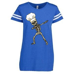 Dabbing Skeleton Chef Halloween Dabbing Scary Chef Gift Enza Ladies Jersey Football T-Shirt