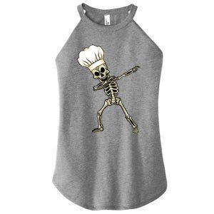 Dabbing Skeleton Chef Halloween Dabbing Scary Chef Gift Women's Perfect Tri Rocker Tank