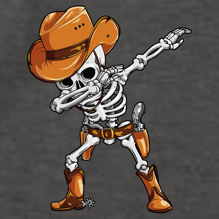 Dabbing Skeleton Cowboy Halloween Men Funny Dab Dance Vector Backpack