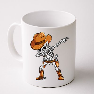 Dabbing Skeleton Cowboy Halloween Men Funny Dab Dance Mug