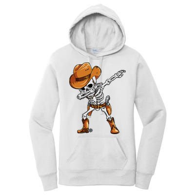 Dabbing Skeleton Cowboy Halloween Men Funny Dab Dance Women's Pullover Hoodie