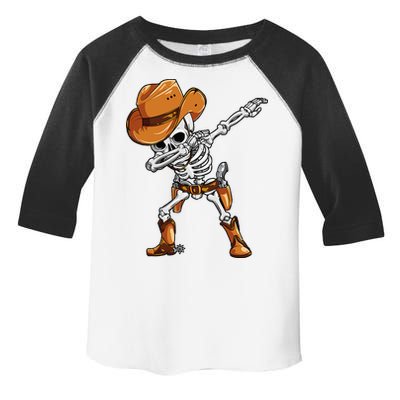 Dabbing Skeleton Cowboy Halloween Men Funny Dab Dance Toddler Fine Jersey T-Shirt