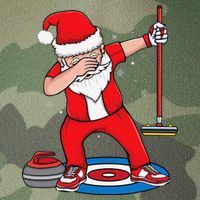 Dabbing Santa Curling Player Curling Broom Curler Curling Legacy Tie Dye Trucker Hat