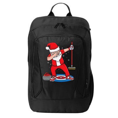 Dabbing Santa Curling Player Curling Broom Curler Curling City Backpack