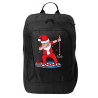 Dabbing Santa Curling Player Curling Broom Curler Curling City Backpack