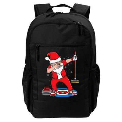 Dabbing Santa Curling Player Curling Broom Curler Curling Backpack