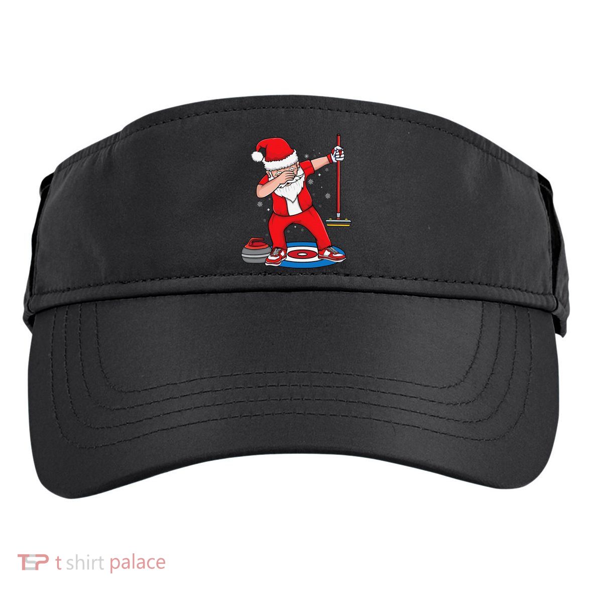 Dabbing Santa Curling Player Curling Broom Curler Curling Adult Drive Performance Visor