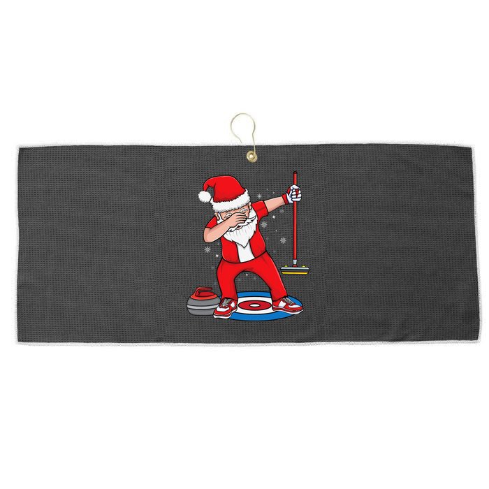 Dabbing Santa Curling Player Curling Broom Curler Curling Large Microfiber Waffle Golf Towel