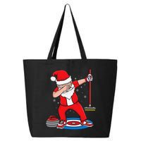 Dabbing Santa Curling Player Curling Broom Curler Curling 25L Jumbo Tote