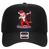 Dabbing Santa Curling Player Curling Broom Curler Curling Trucker Hat