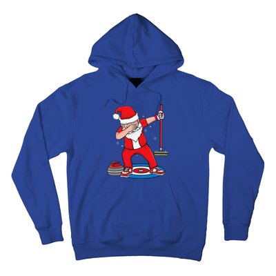 Dabbing Santa Curling Player Curling Broom Curler Curling Hoodie