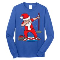 Dabbing Santa Curling Player Curling Broom Curler Curling Long Sleeve Shirt