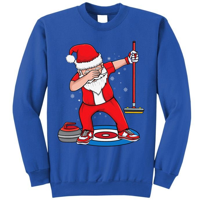 Dabbing Santa Curling Player Curling Broom Curler Curling Sweatshirt