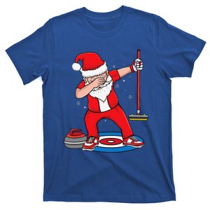 Dabbing Santa Curling Player Curling Broom Curler Curling T-Shirt